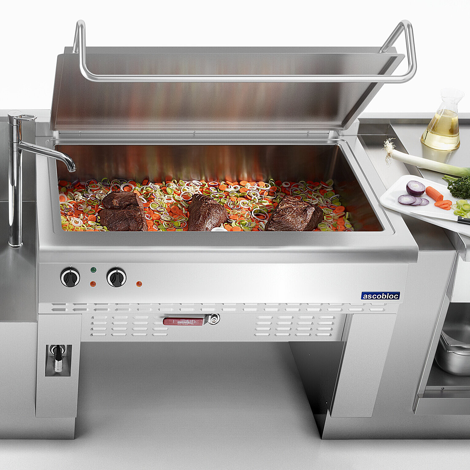 Gas-frying pan with compense bottom - MGP 750